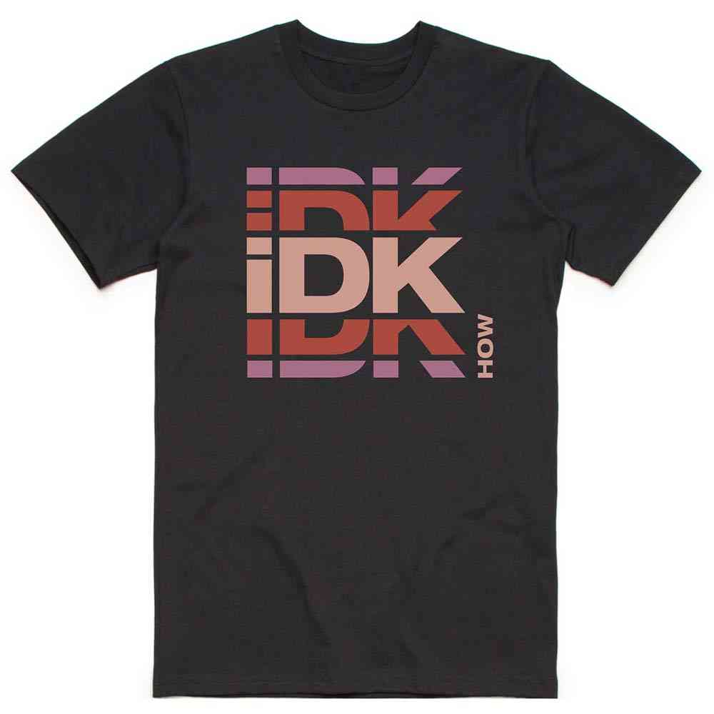iDKHow - Branded Logo T-shirt Homme - Noir